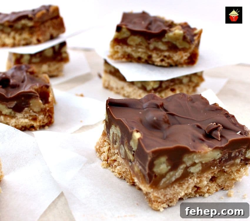 Chocolate Caramel Pecan Bars. These are so addictive! Easy to make and always popular! Flexible so you can use your favorite chocolate, like milk, dark, white and also use whatever nuts you love! Chocolate Caramel Pecan Bars. These are so addictive! Easy to make and always popular! Flexible so you can use your favorite chocolate, like milk, dark, white and also use whatever nuts you love!