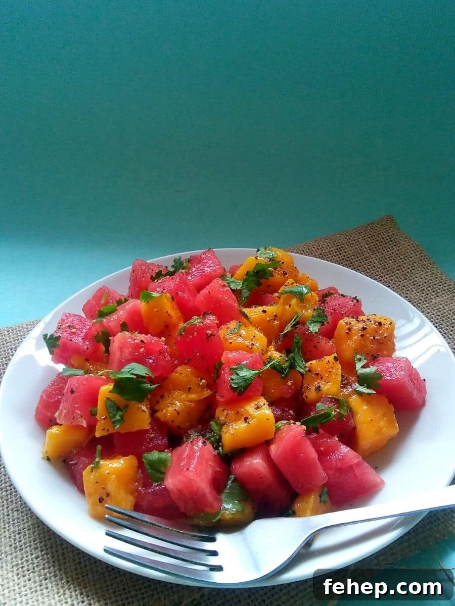 Watermelon Mango Summer Salad 