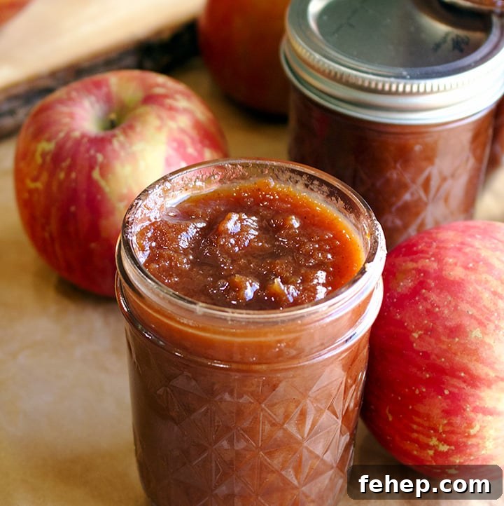 Slow-Cooker Apple Butter Recipe — No Peeling Needed 3 No peel, slow cooker apple butter for canning.
