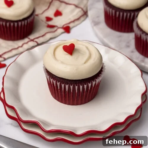 Red Velvet Cupcakes with Cream Cheese Frosting Recipe 11 Red velvet cupcake photo