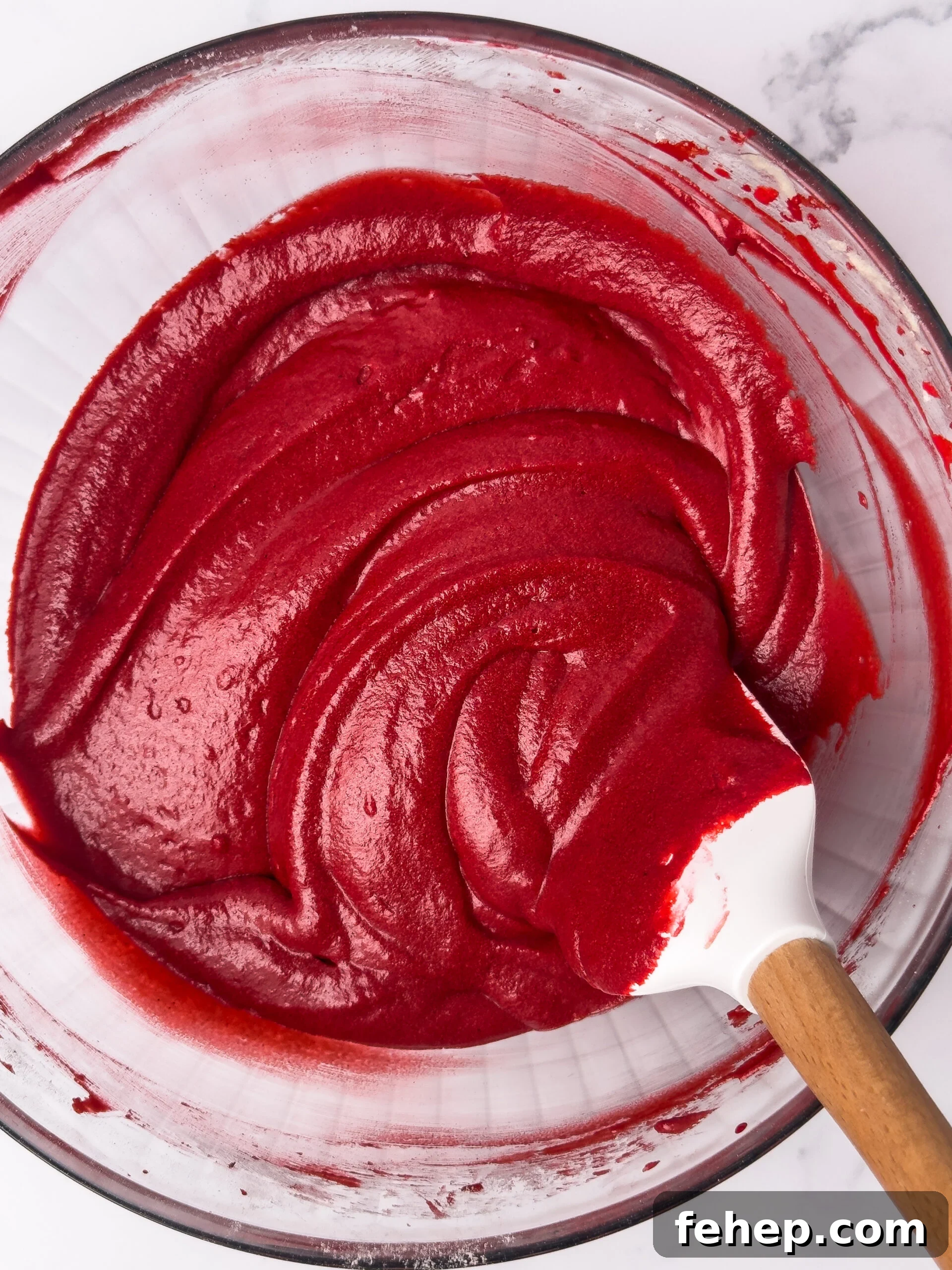 Red Velvet Cupcakes with Cream Cheese Frosting Recipe 5 Mixing cupcake batter
