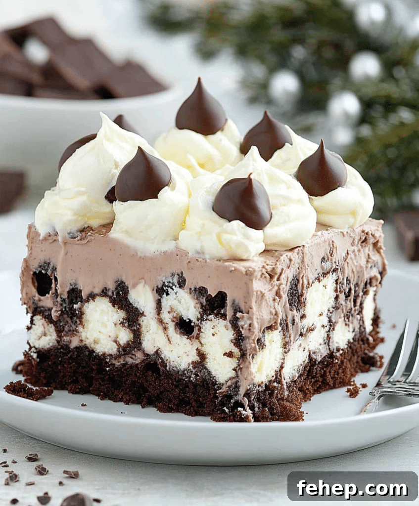 Decadent Hot Chocolate Poke Cake Recipe for Chocoholics 5 Hot Chocolate Poke Cake full