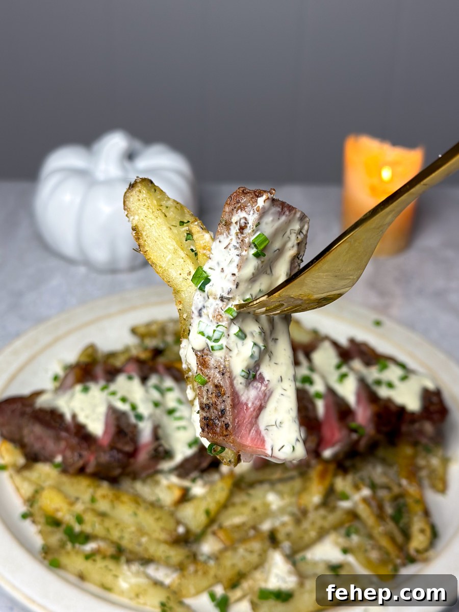Garlic Parmesan Oven-Baked Steak Fries Recipe 6 garlic parmesan steak fries plated