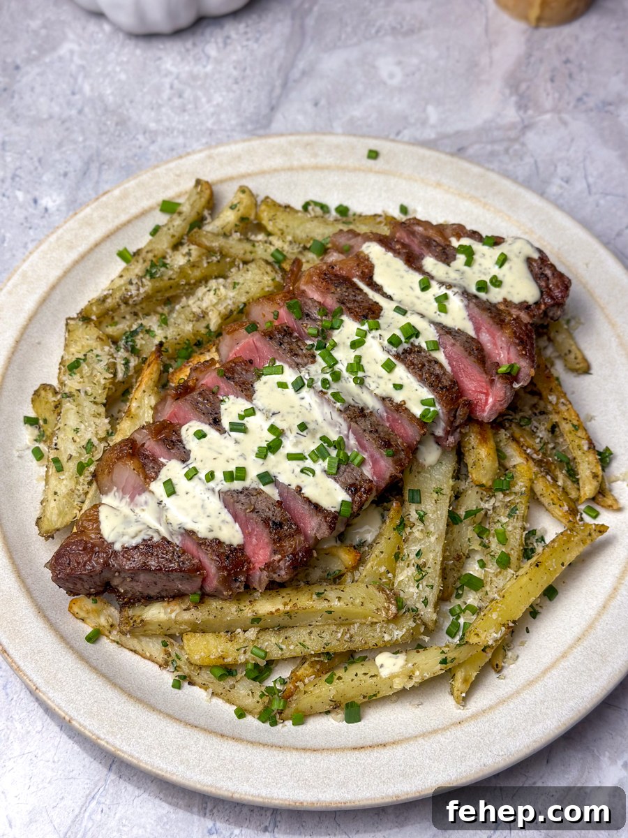 Garlic Parmesan Oven-Baked Steak Fries Recipe 7 ingredients and equipment