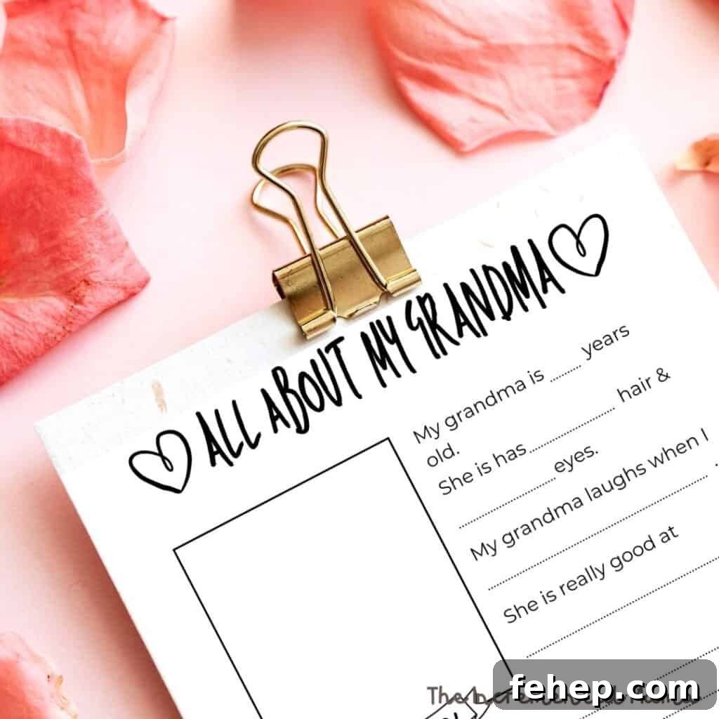 all about grandma questionnaire