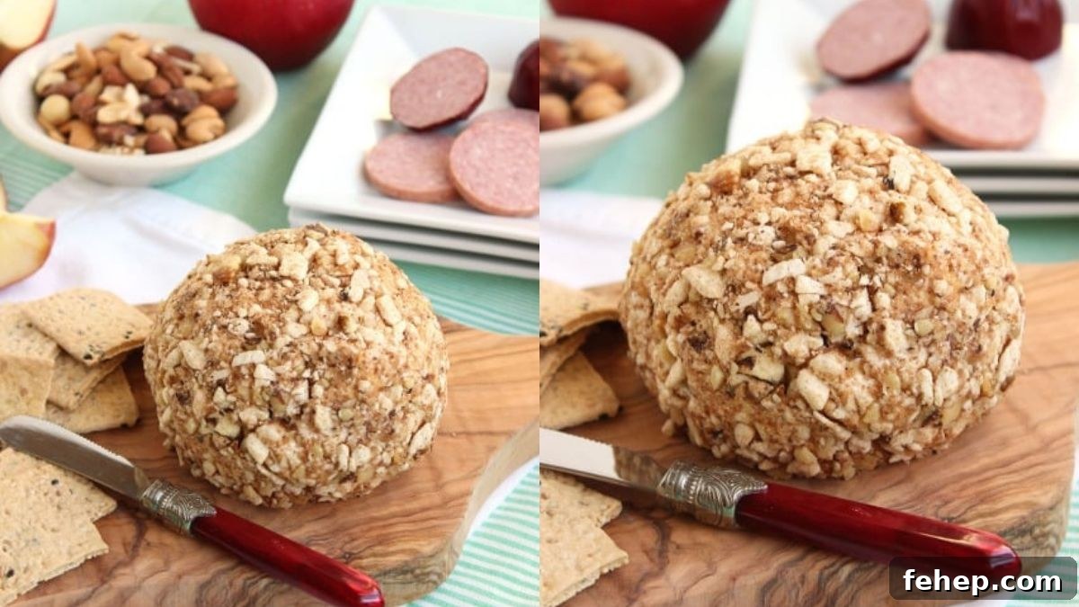 Cinnamon Apple Walnut Goat Cheese Ball