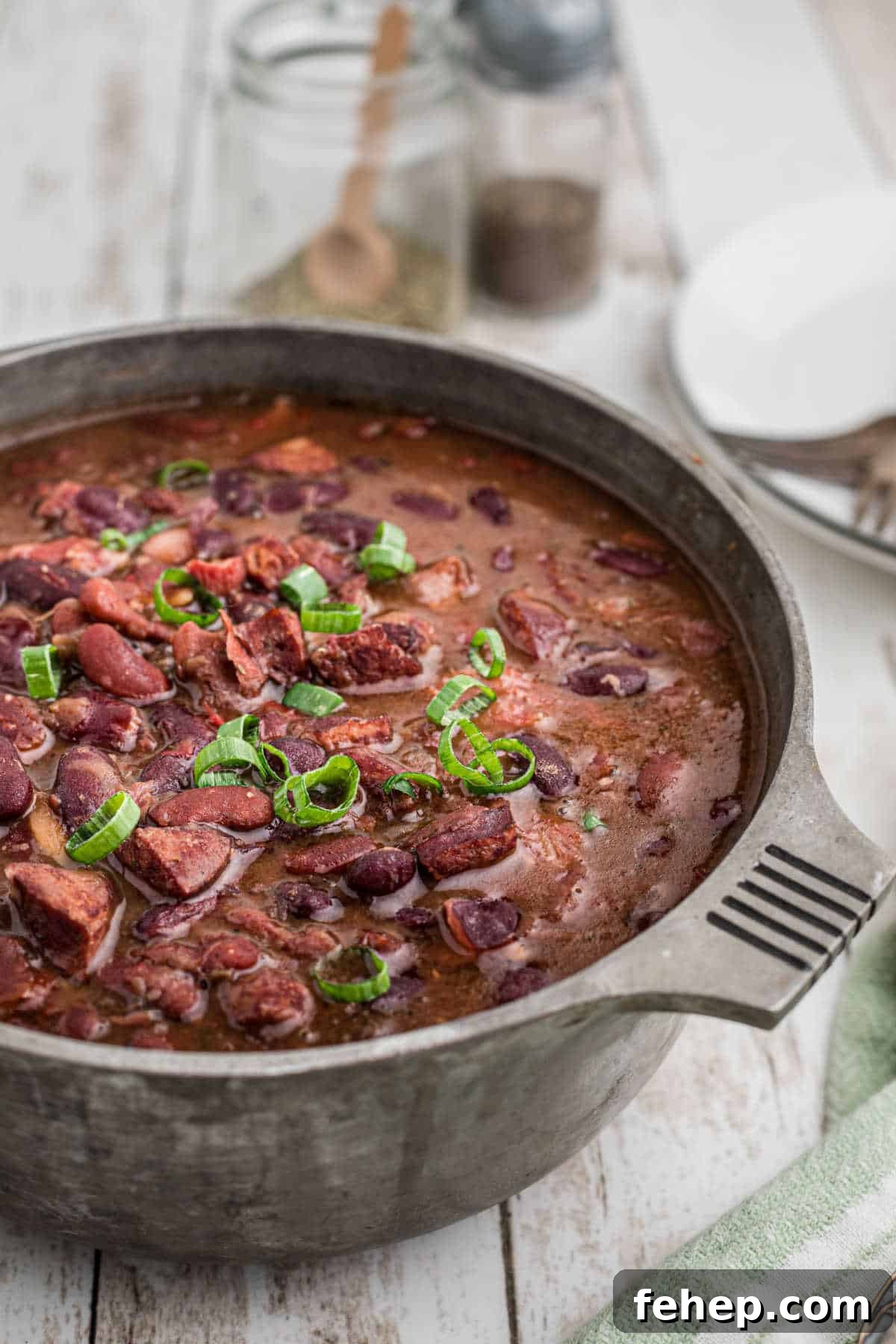 A pot of red beans.