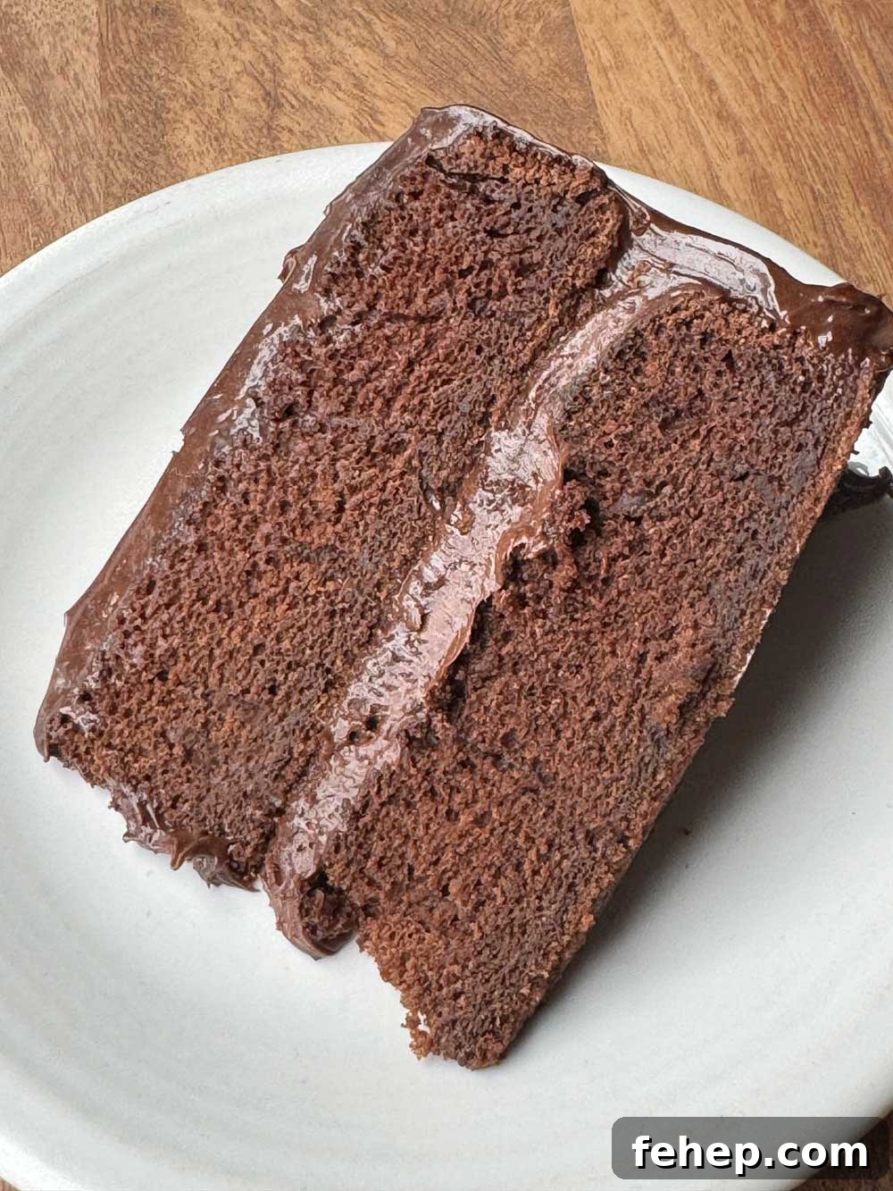 sliceofcake Scratch Chocolate Butter Cake with two layers of frosting