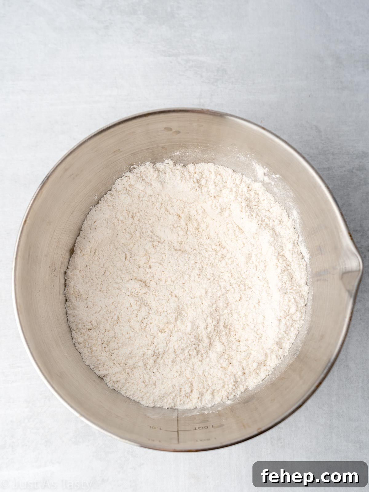 Dry ingredients in a bowl.