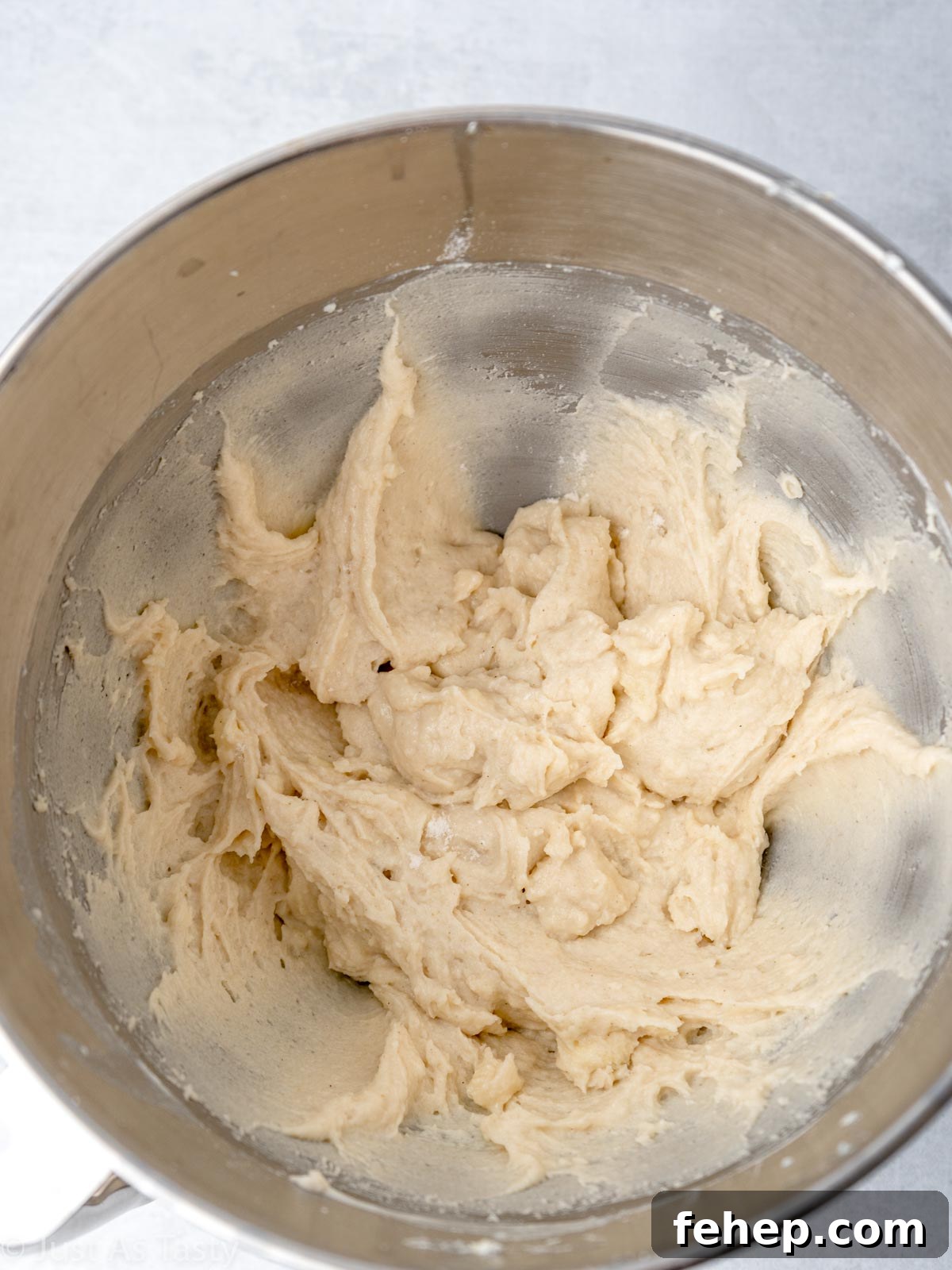 Cake batter in a bowl.