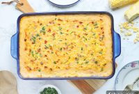 Creamy Corn Casserole with Melted Cheese