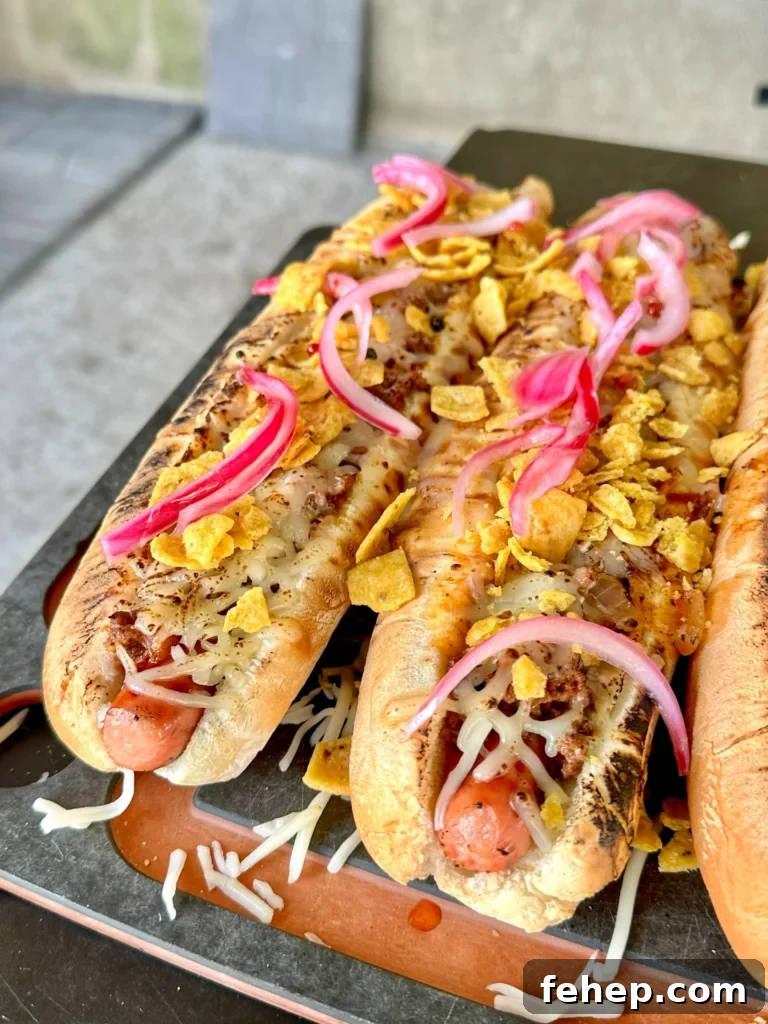 2 chili cheese footlong hot dogs 