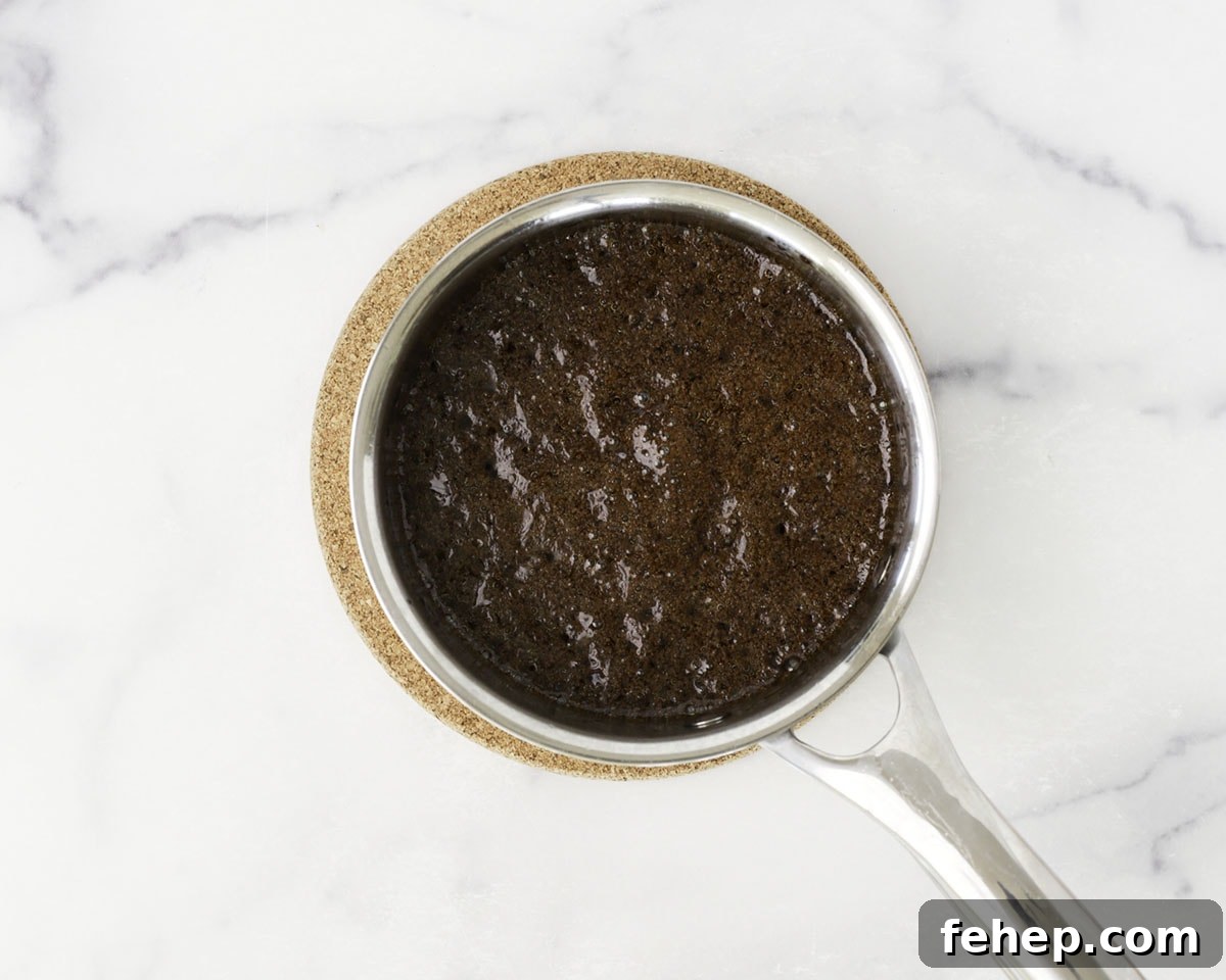 Simmering sauce