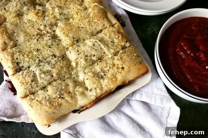 Chicago-Style deep dish breadsticks and homemade pizza sauce