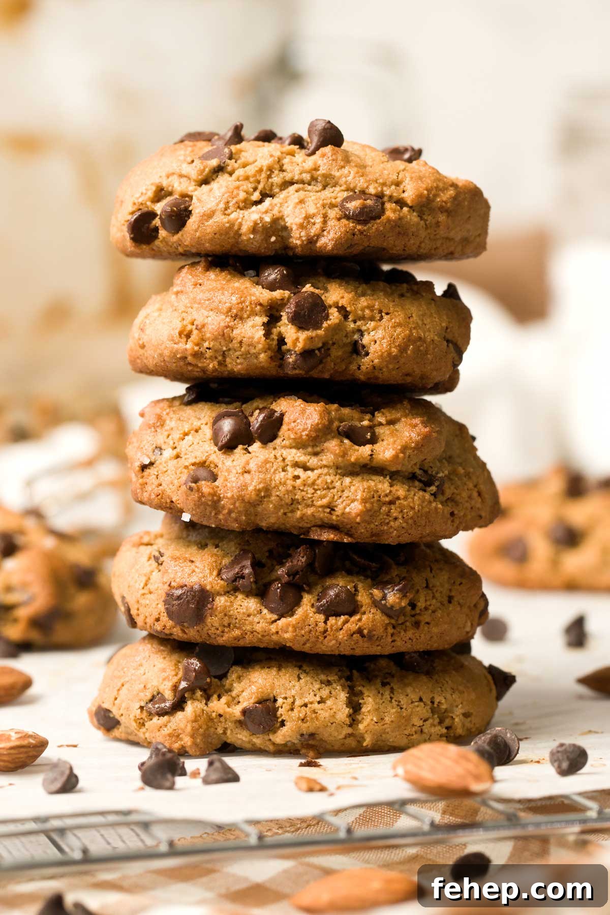 Gluten-Free Levain Bakery Chocolate Chip Cookies on parchment paper.