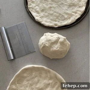 sourdough pizza dough cooks best when you don't use a rolling pin