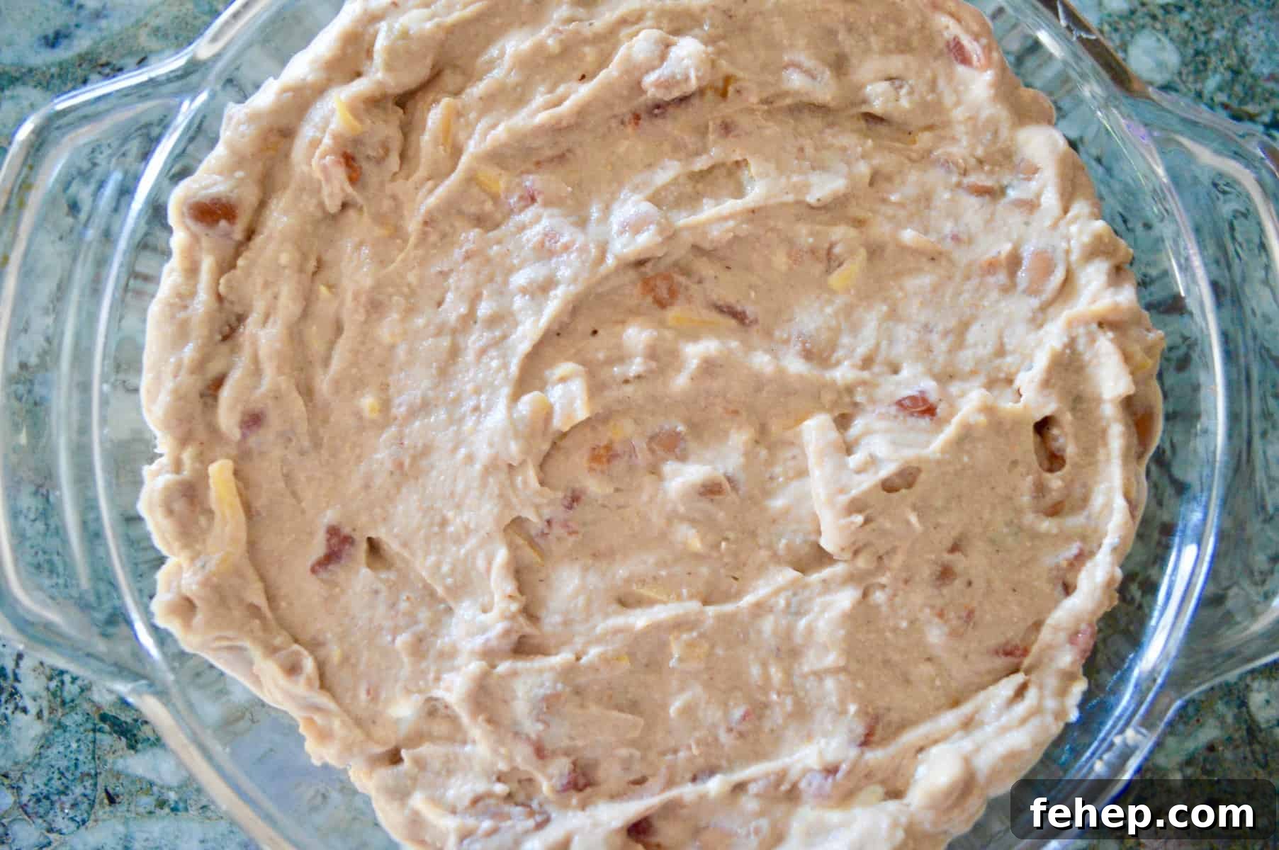 dip in a baking dish