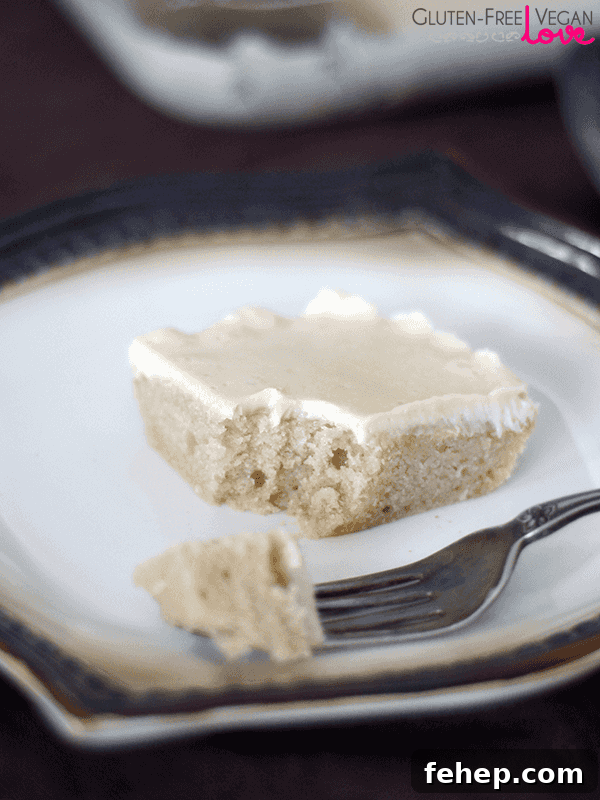 Gluten-Free Vegan White Texas Sheet Cake {Refined Sugar-Free}