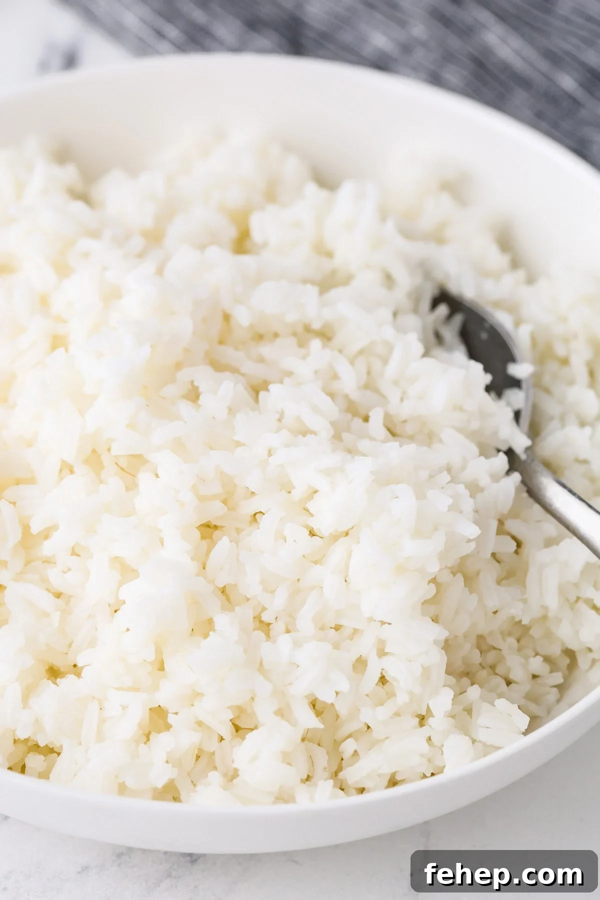 A close up image of jasmine rice.