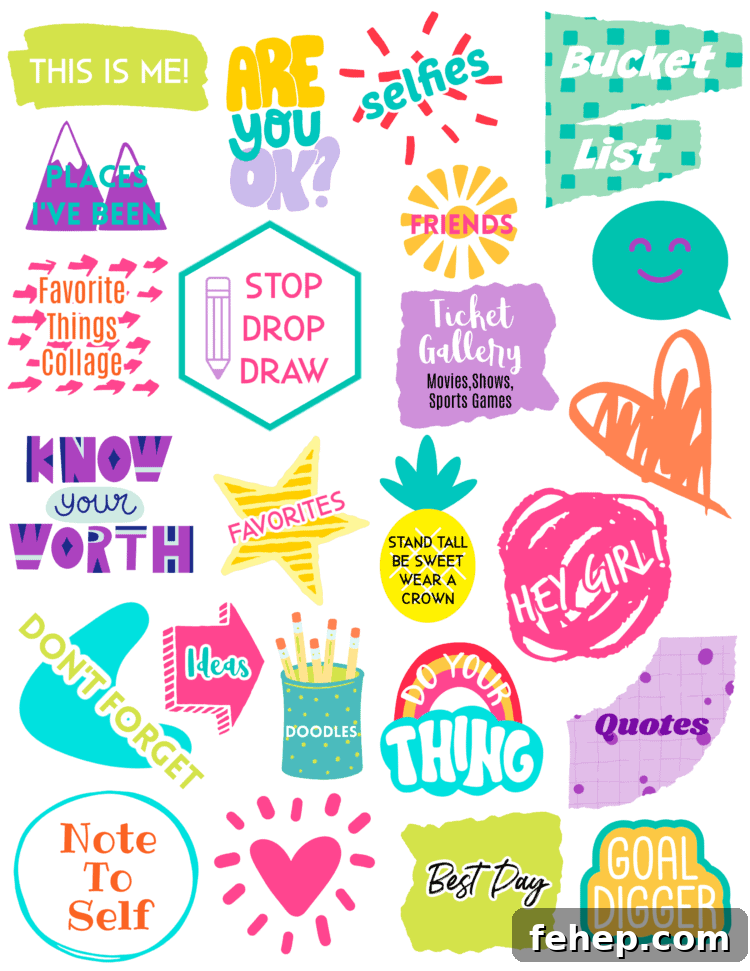 smash book cutout decals