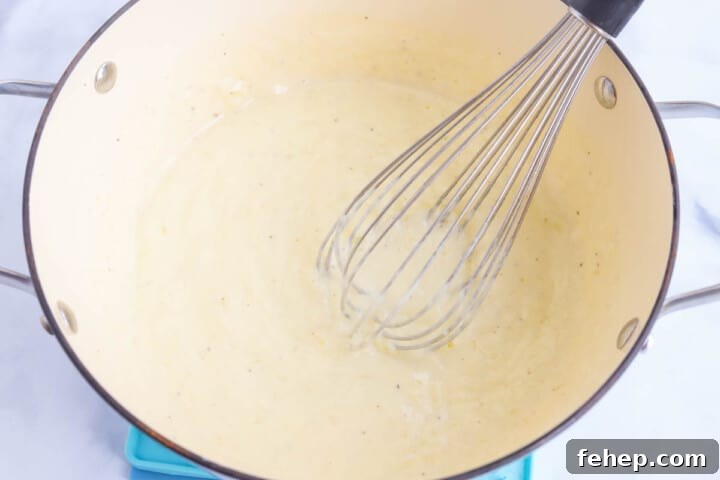 making the rue for the casserole.