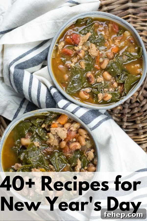 These 40+ amazing recipes will help you celebrate with traditional New Year’s Day food! Whether you're searching for luck and good fortune or just looking to host a fun party, this list has what you need.