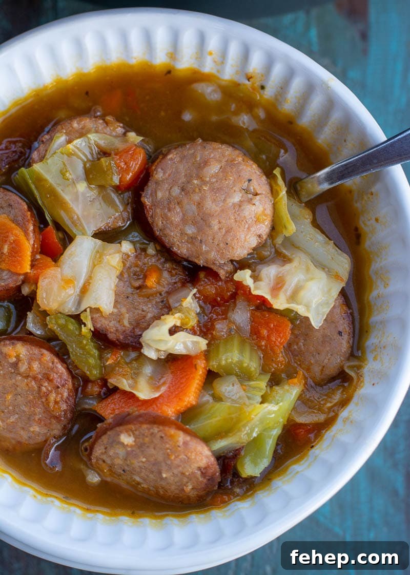 Cabbage and Sausage Soup