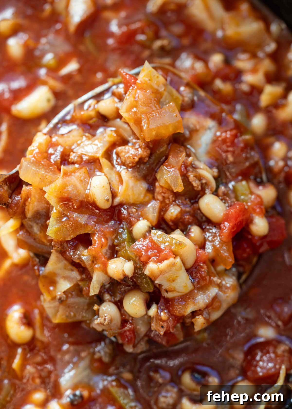 Cabbage and Black Eyed Pea Soup