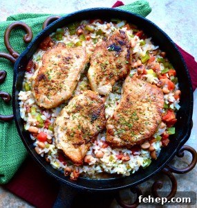 One Pan Pork Chops and Rice