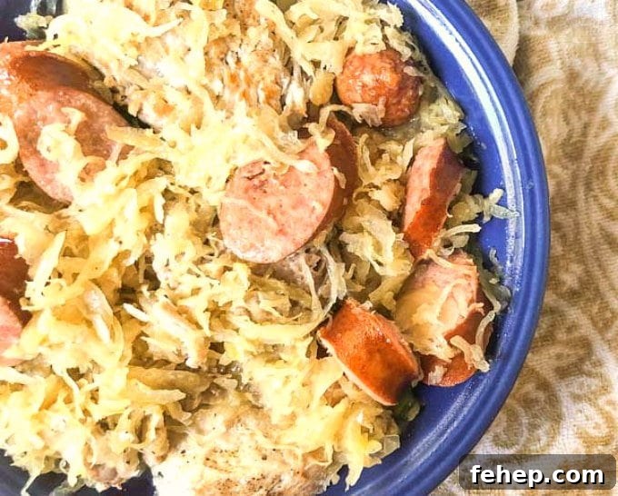 New Year’s Instant Pot Pork and Sauerkraut with Kielbasa